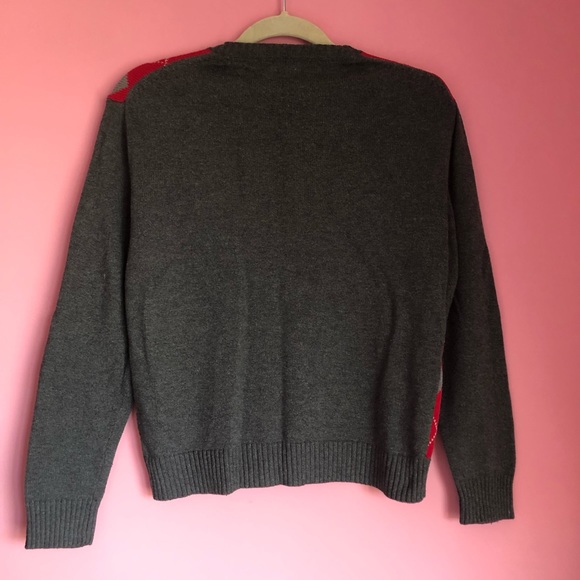 🔹2/$30🔹 Red and Grey Argyle Sweater - Picture 6 of 8